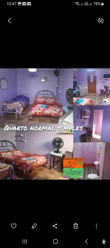 Aluga se quartos 60/80 reais por pessoa no chapéu virado mosqueiro
